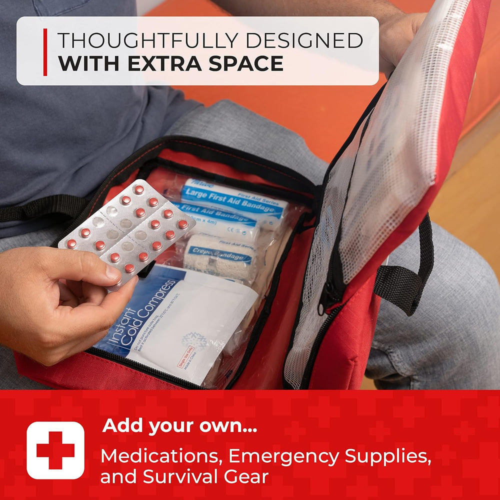 Thrive Home Essentials First Aid Kit (291 Pieces) - First Aid Bag with Multi-...