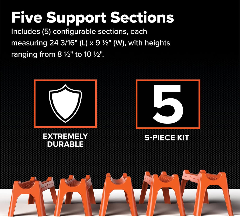 Camco Rhino RV Sewer Hose Support Kit - Extends Over Uneven Terrain for Easy ...