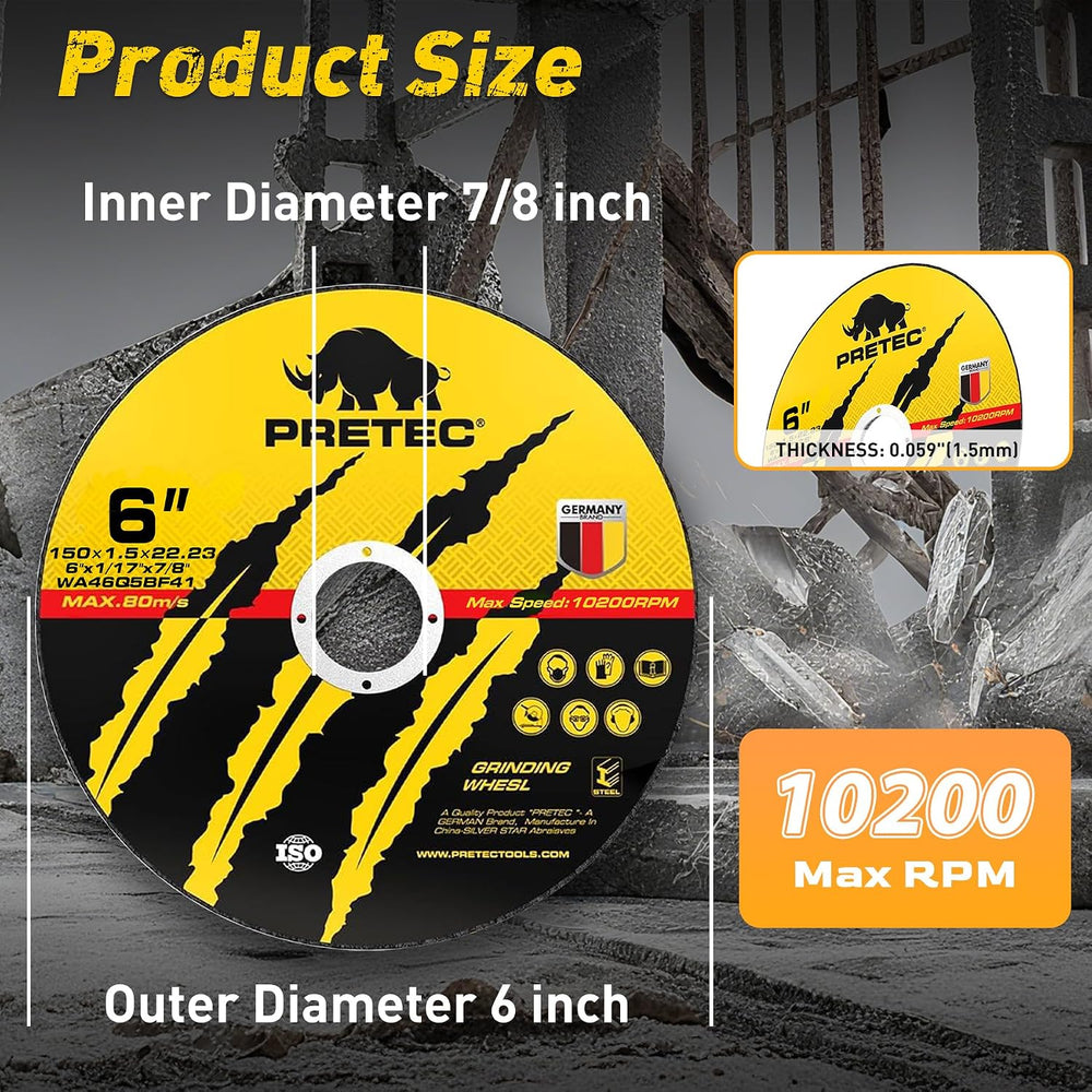 110 Pack Cut Off Wheels 6 Inch, Metal Cutting Wheel for Angle Grinder