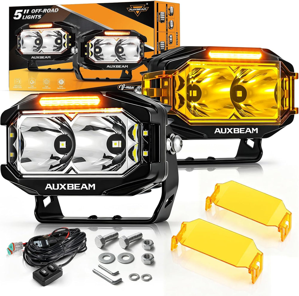 Auxbeam 5'' 138W LED Light Pod, V-MAX 270° Side Shooter Ditch Lights ...