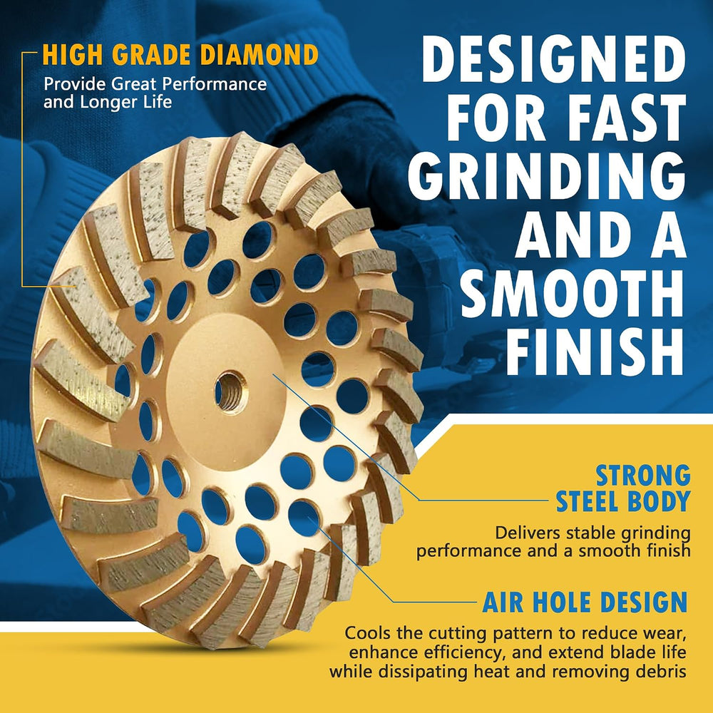 4.5" Diamond Grinding Wheel for Concrete Masonry 18 Segments 5/8"-11