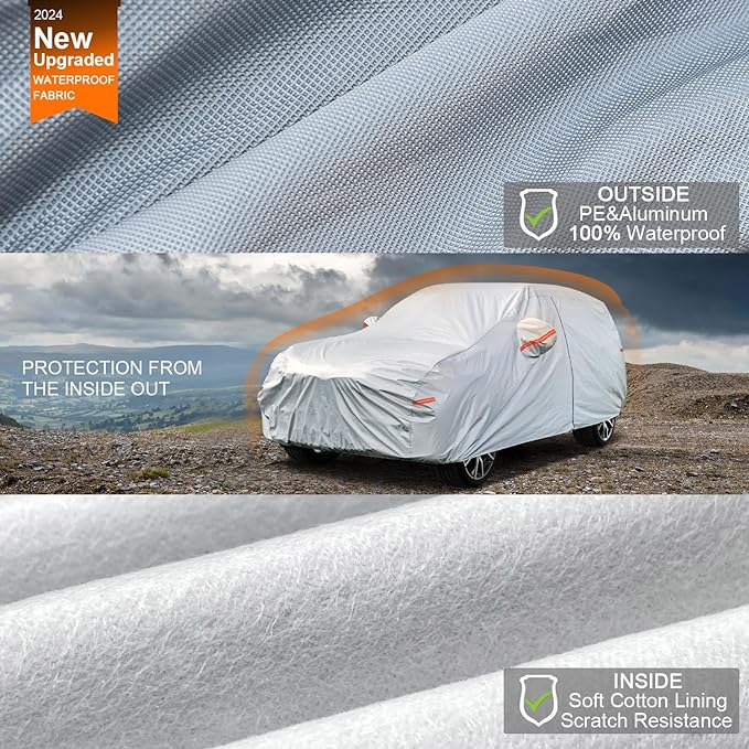 Kayme 6 Layers SUV Car Cover Waterproof All Weather