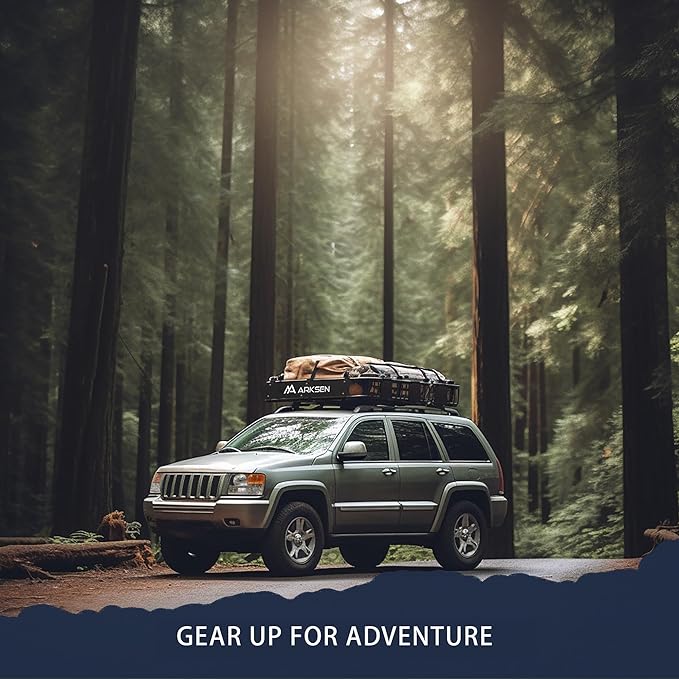 ARKSEN 64 x 39 x 6 Inch Universal 150LB Heavy Duty Roof Rack Cargo