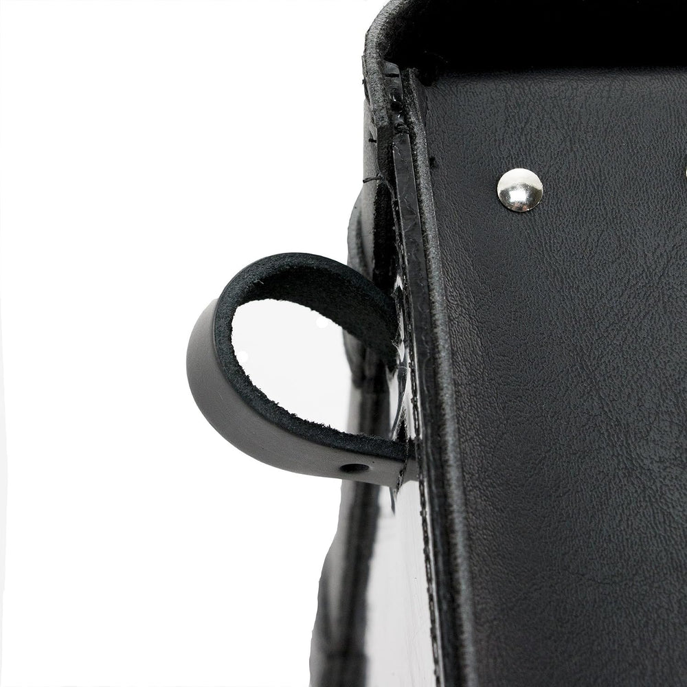 Willie & Max Black Synthetic Leather Small Motorcycle Swingarm Bag for So...