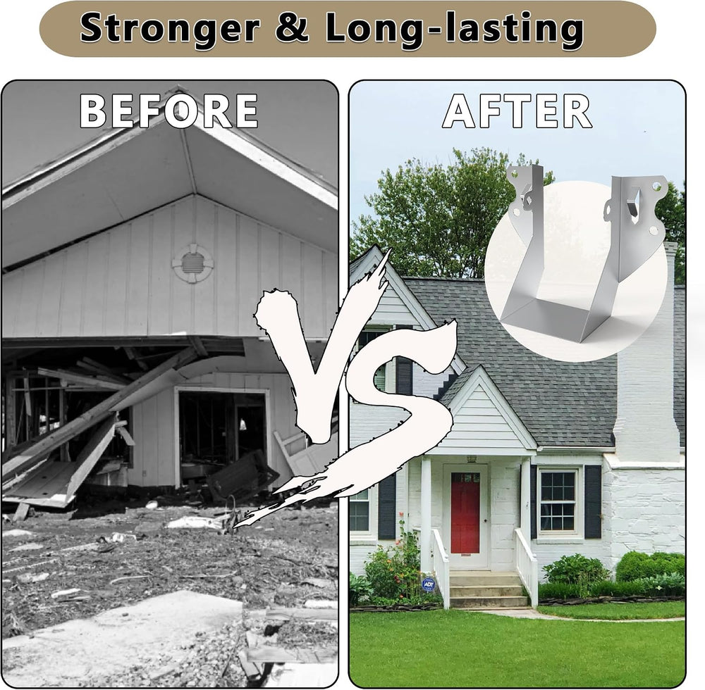 25 Pack 2x4 Joist Hangers with Screws for Wood, Galvanized Face Mount