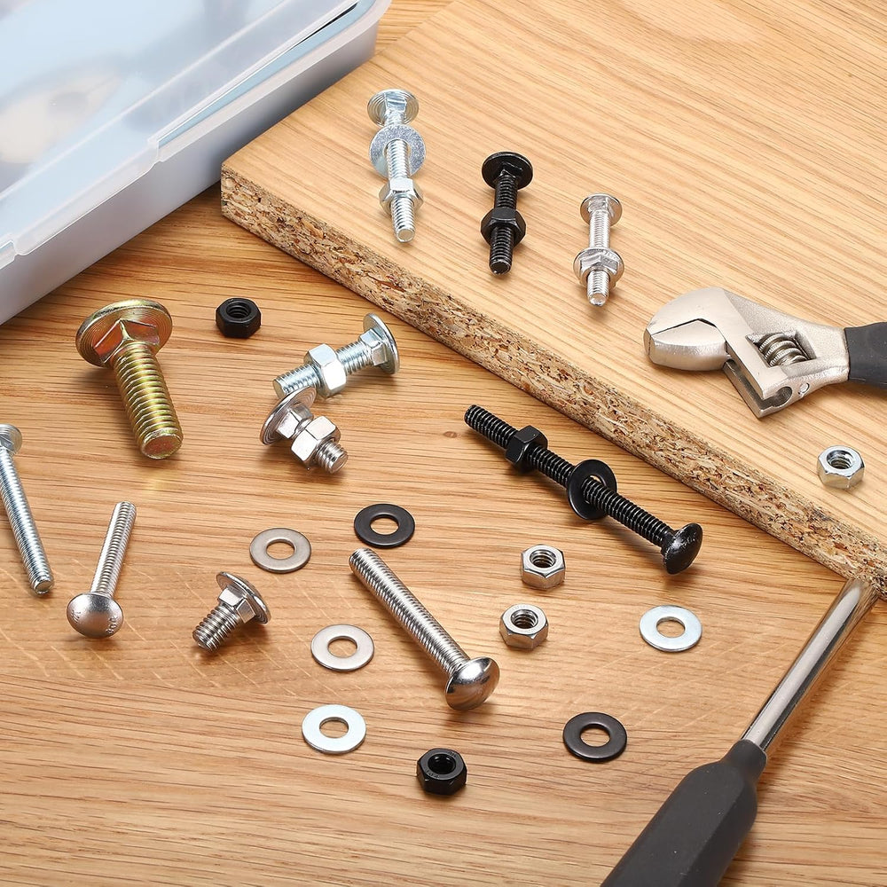 25Pcs 3/8"-16x2 Carriage Round Head Square Neck Bolt 304SS