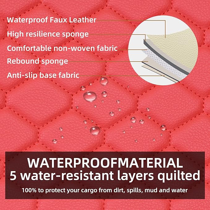 Elantrip 2PCs Front Car Seat Covers Leather Car Seat Protector Universal fit