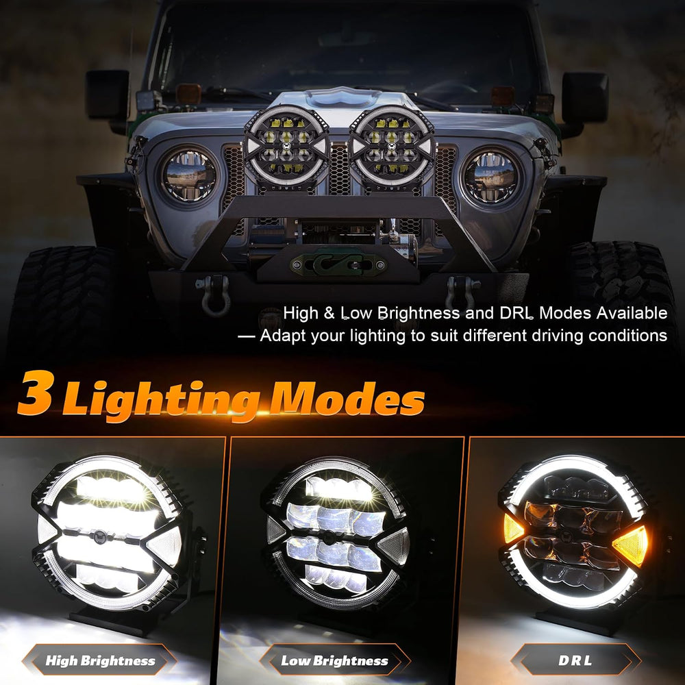 9 Inch LED Off Road Light 148W 13000LM, High/Low Brightness, 1 PCS