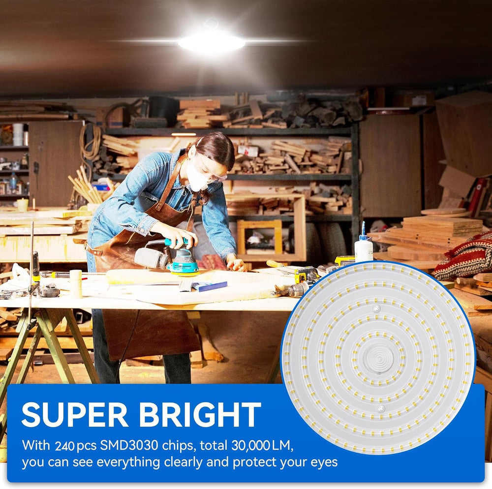 UFO Led High Bay Light 200W, 30000LM 5000K Shop Lights, 10pack