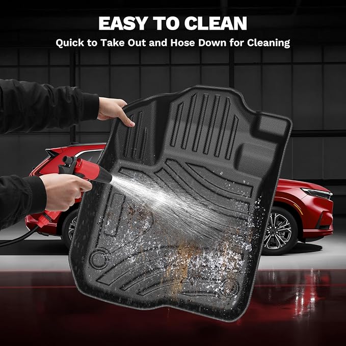 Powerty Floor Mats for Honda CR-V 2023 2024 2025 Accessories All Weather Car