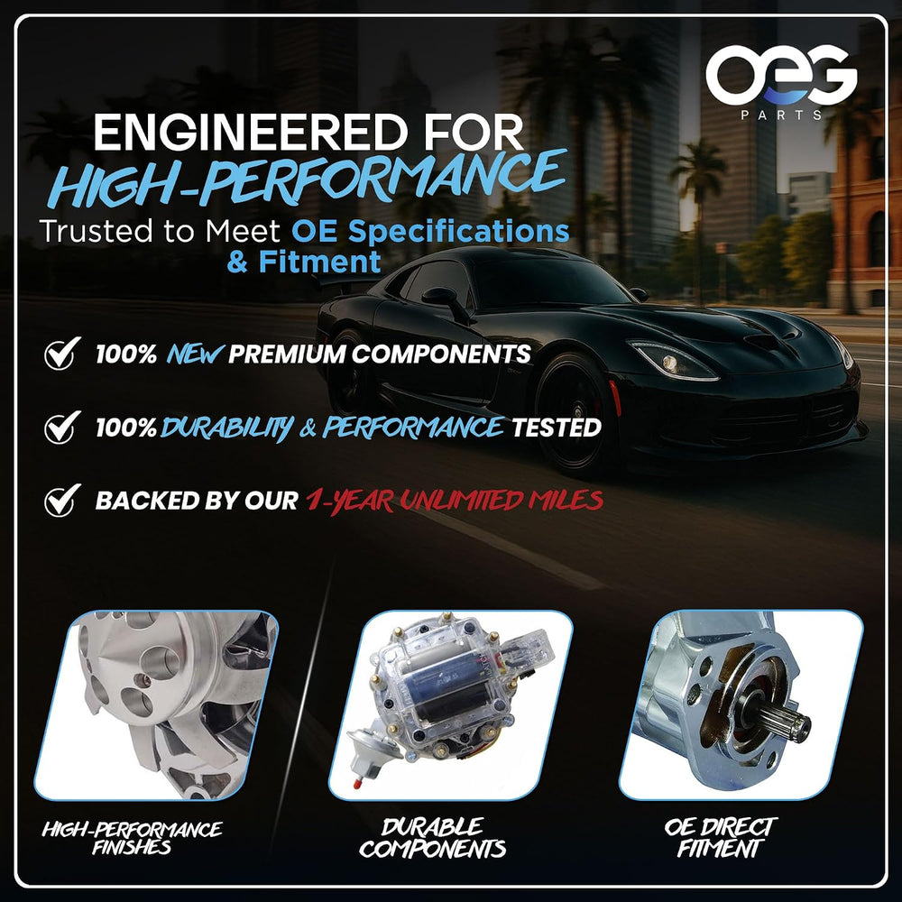 OEG Parts High Output 110A Chrome Alternator 1 Groove Pulley Self Exciting