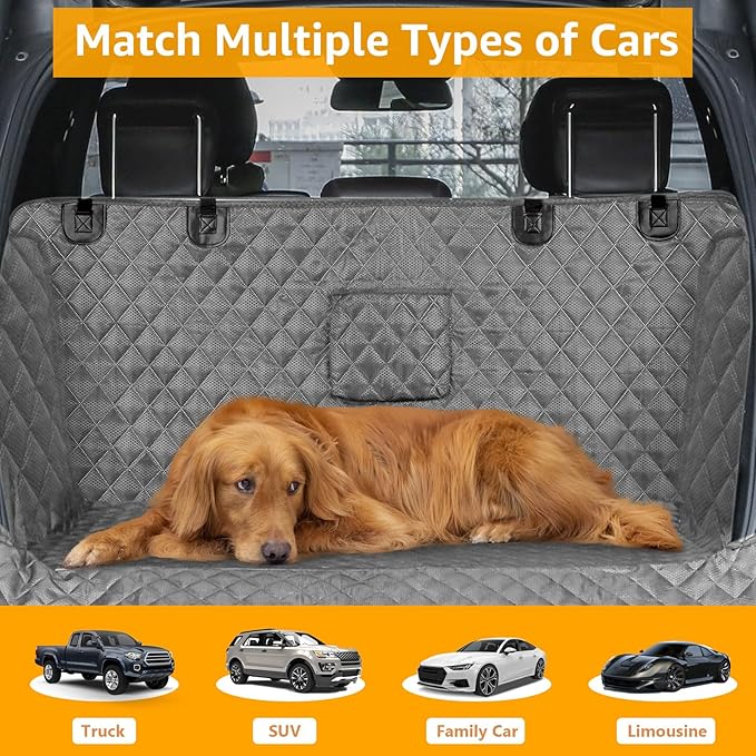 PETICON SUV Cargo Liner for Dogs, Waterproof Pet Cargo Cover Dog Seat Mat for