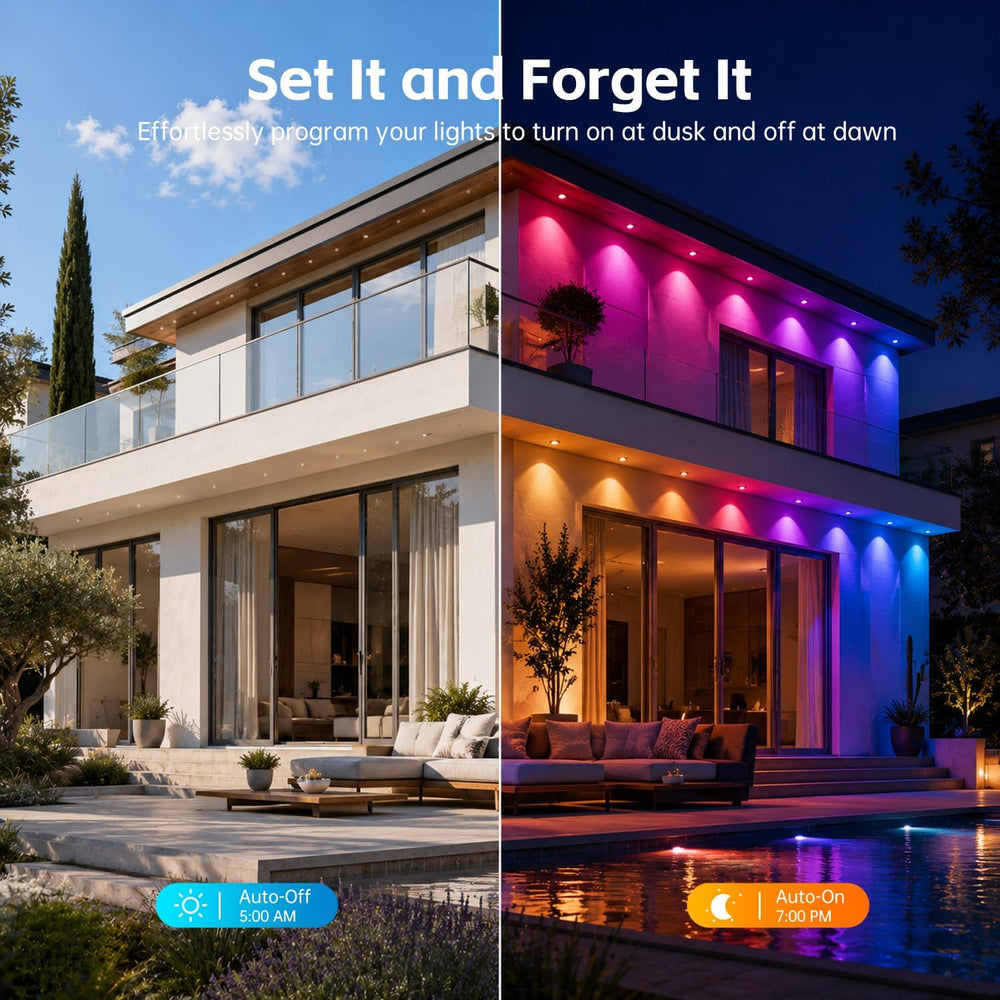 200FT Permanent Outdoor Lights for House, RGB+IC Smart Christmas Eave Light
