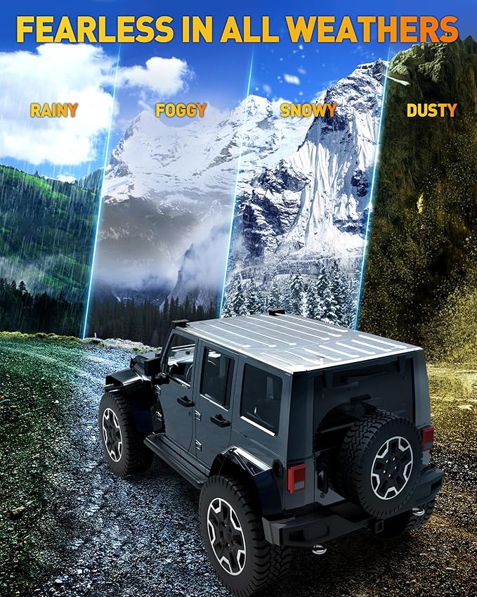 NAOEVO 4 Inch LED Pod Lights, 480W 48, 000LM LED Fog/Driving/Off Road Lights ...