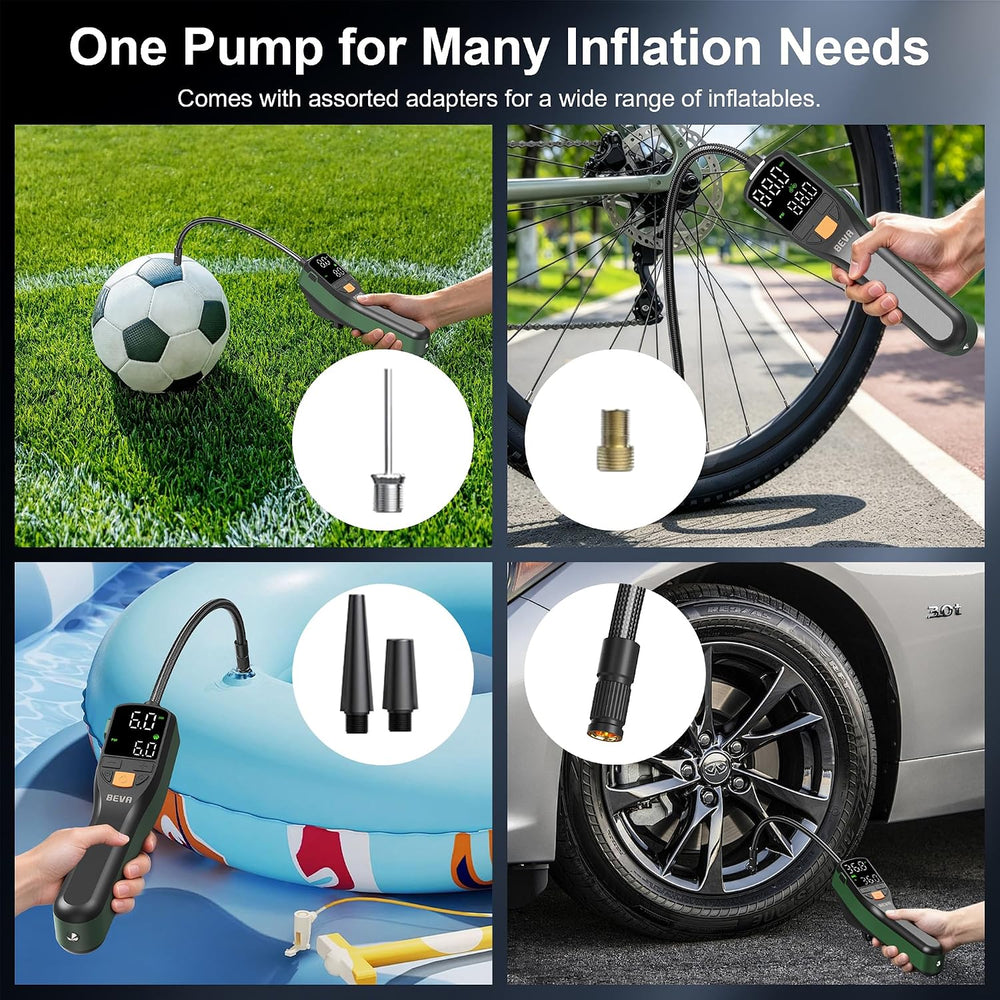 BEVA CAP03 Portable Tire Inflator, 150 PSI Bike Air Pump