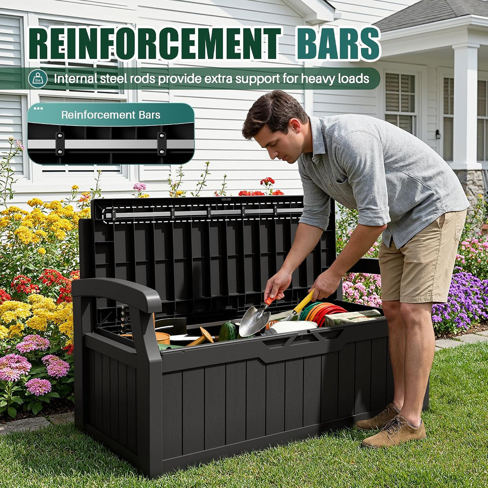 Devoko 80 Gallon Storage Bench Deck Box Waterproof&Lockable
