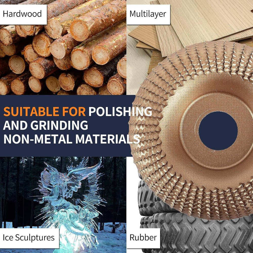 Pomsare Premium Tungsten Carbide Wood Carving Disc for Angle Grinder