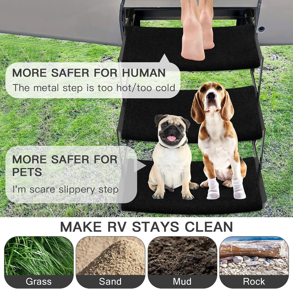 OKBA RV Step Covers for 22 Inch 8-10" Deep Radius Campers Stairs Only | ...