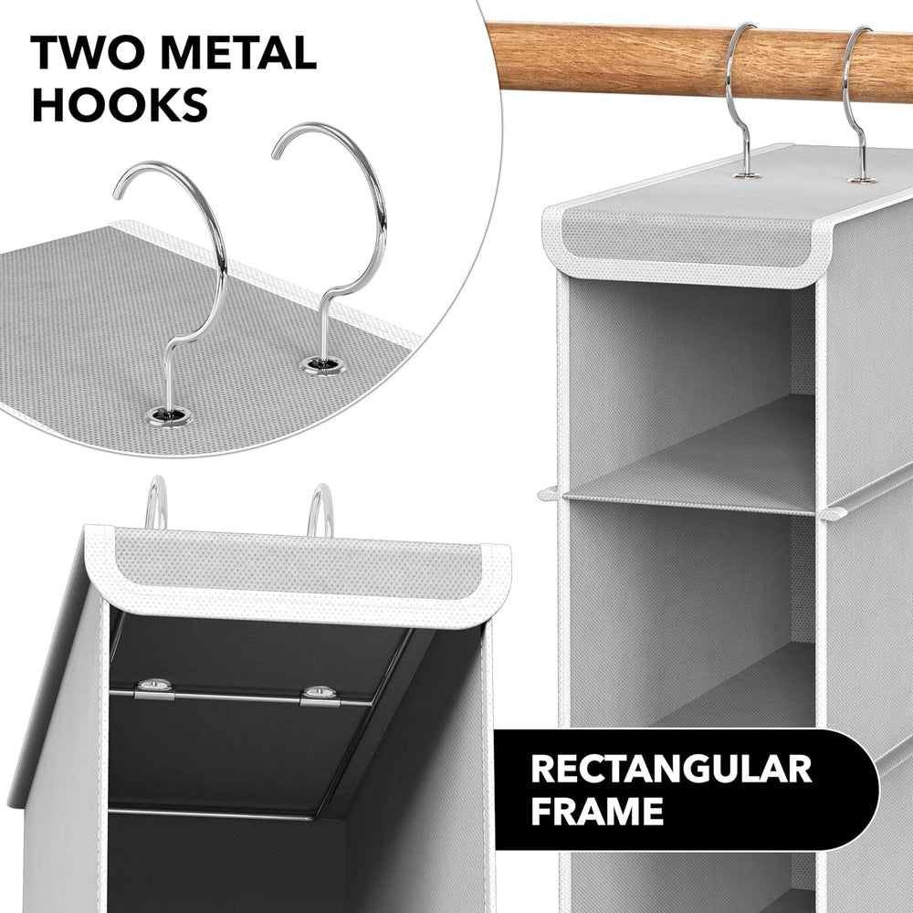 Simple Houseware 2 Pack 10 Shelves Hanging Shoe Organizer, Gray
