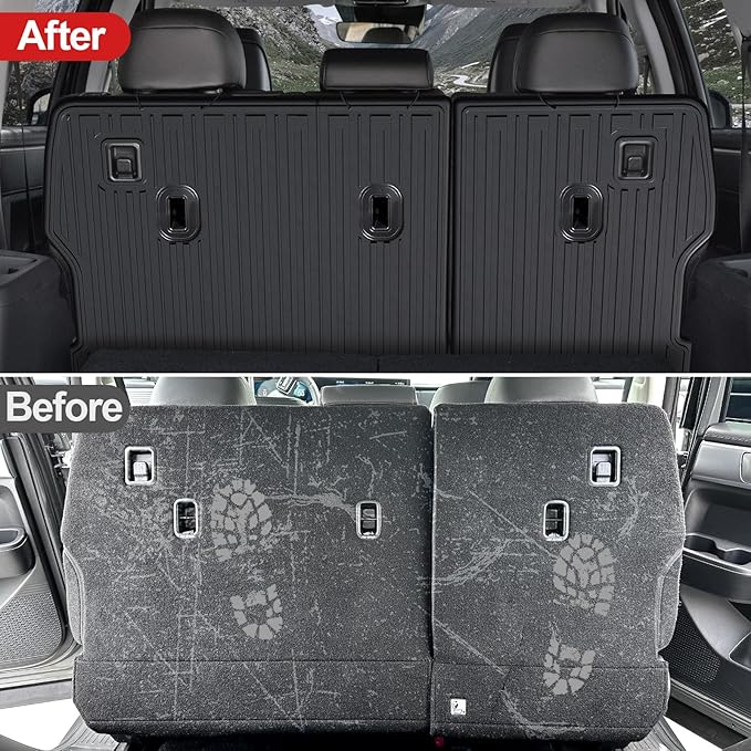 2nd Row Backrest Mat for 2024 2025 Hyundai Santa FE, All Weather TPE Seat Back