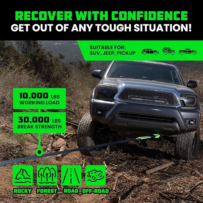 Rhino USA Recovery Tow Strap