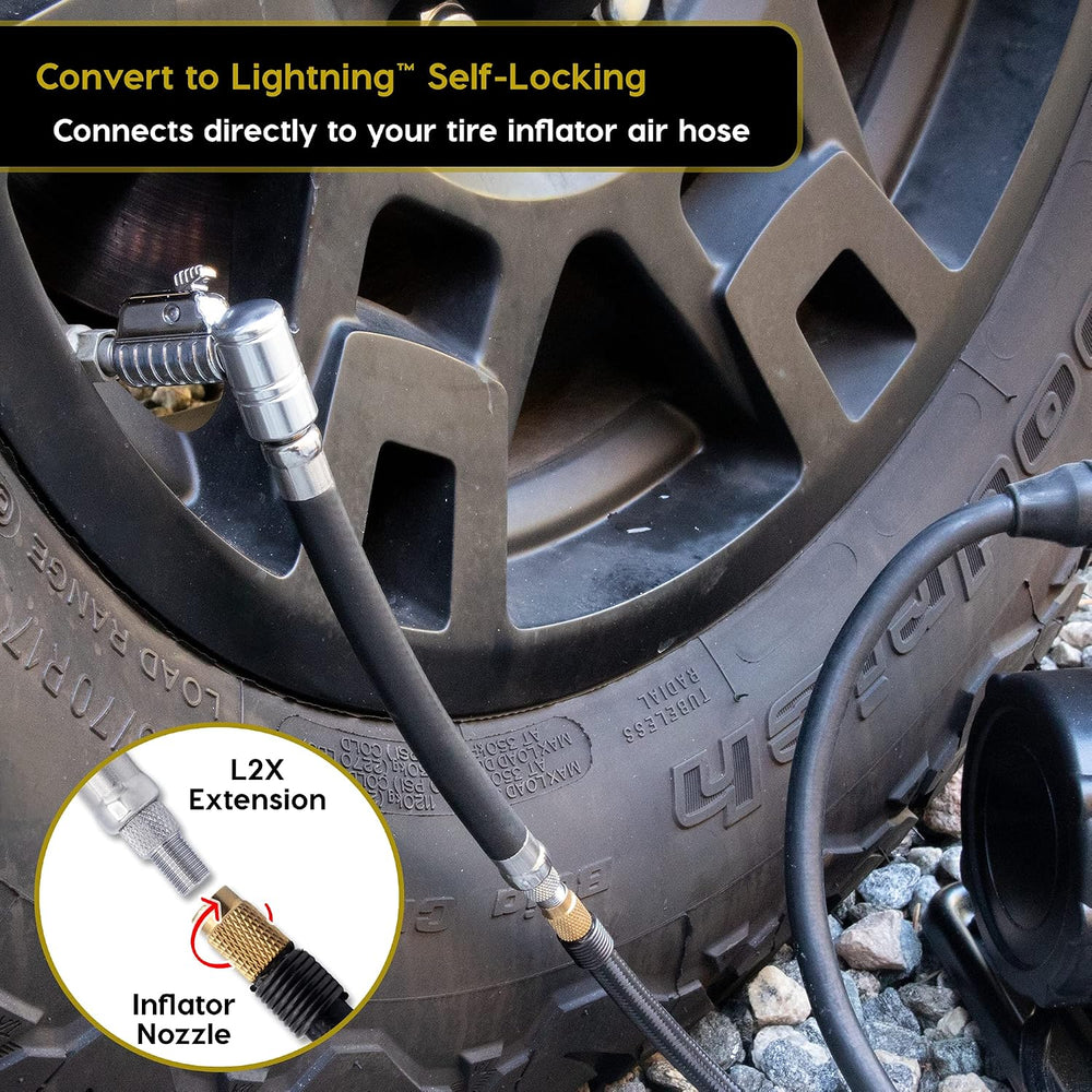 JACO Lightning L2X Quick-Connect Locking Tire Inflator Air Chuck Attachment