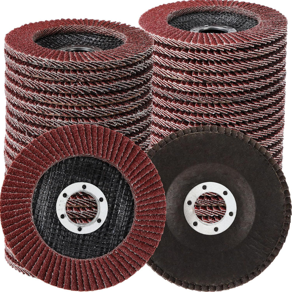 Landhoow 80 Pack Flap Discs 4 1/2 Inch for Angle Grinder 4.5 x 7/8 Inch Alumi...
