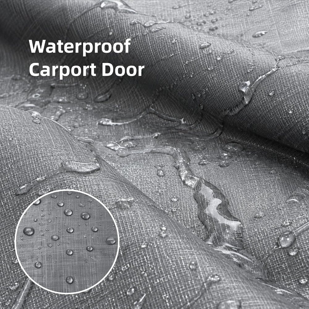 10x20 FT Carport Replacement Zipper Door,180G PE Waterproof UV Protected Tarp...