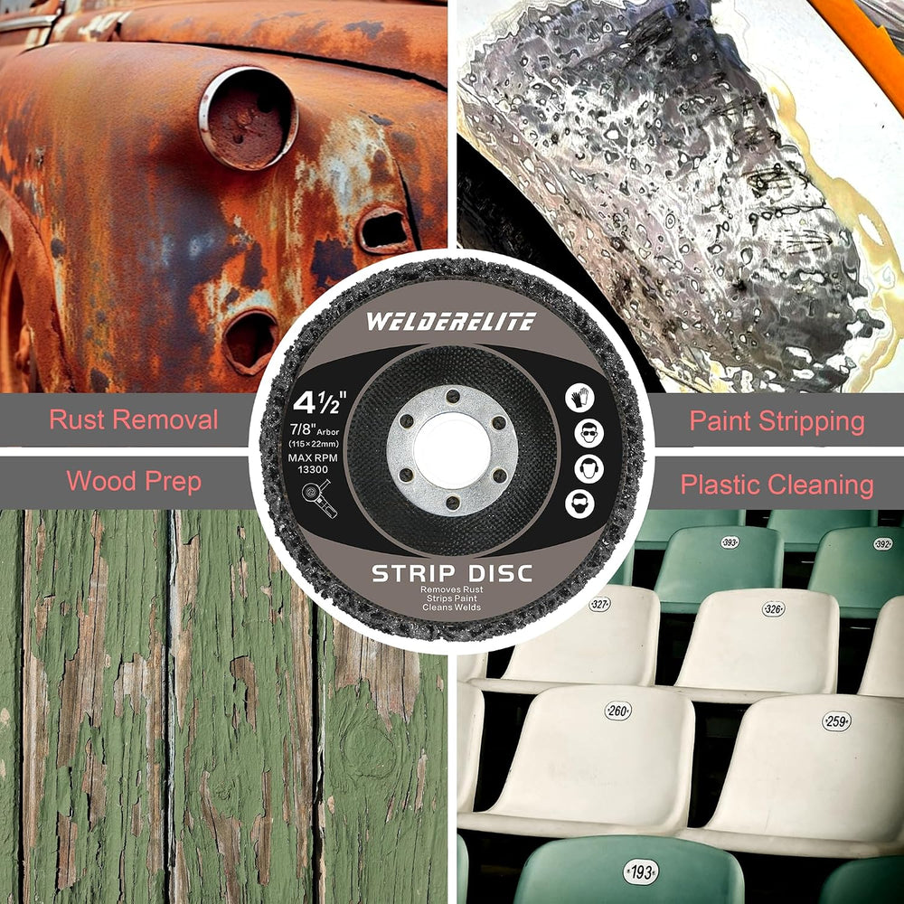 12-Pack 4-1/2" Paint Stripper Discs for Angle Grinder, Rust & Paint ...