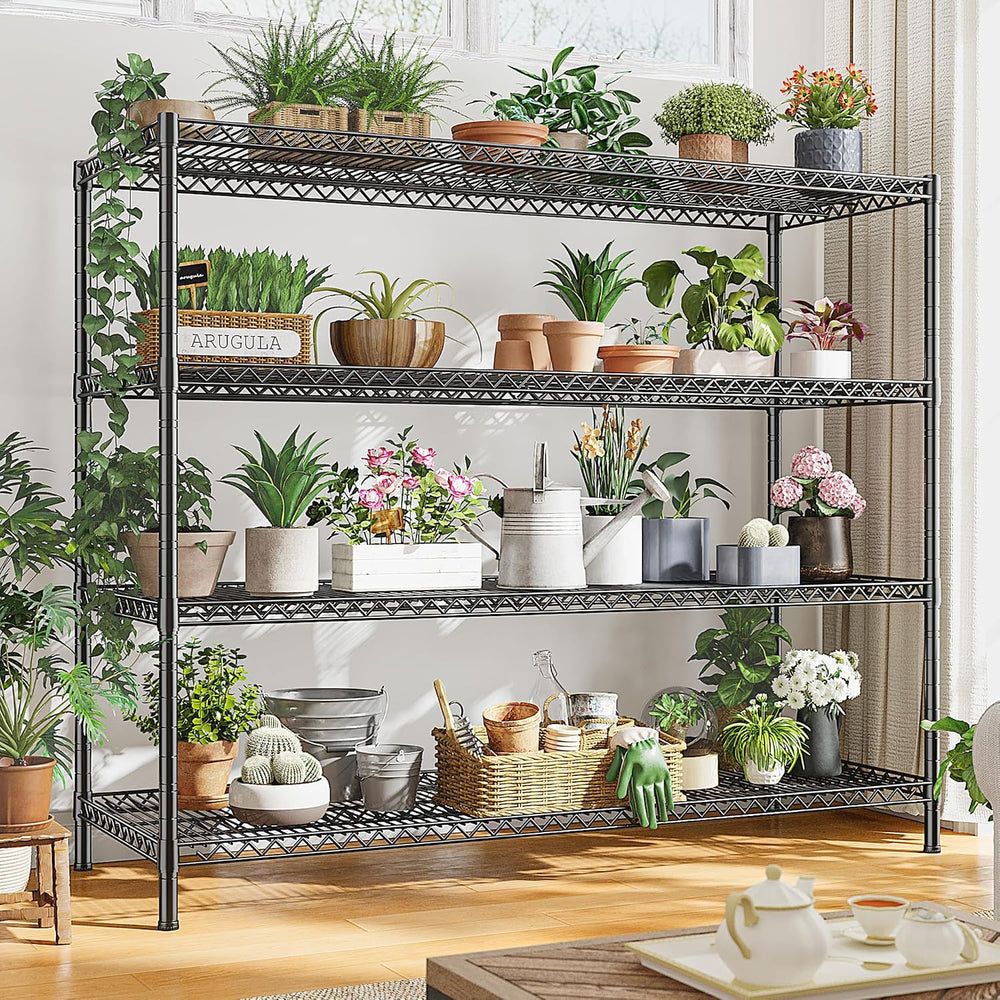 REIBII 4-Tier 2560LBS Heavy Duty Shelving,55.5"W Adjustable Storage Shelves