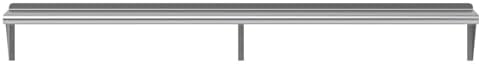 AmGood 10 in. x 72 in. (6 ft) Stainless Steel Wall Shelf with Backsplash - 18...