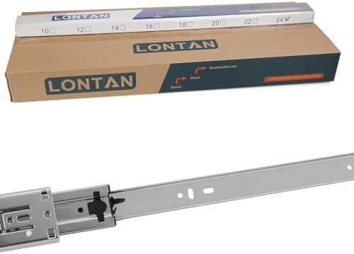 LONTAN 10 Pairs Soft Close Drawer Slides 20 Inch Heavy Duty Cabinet Rails