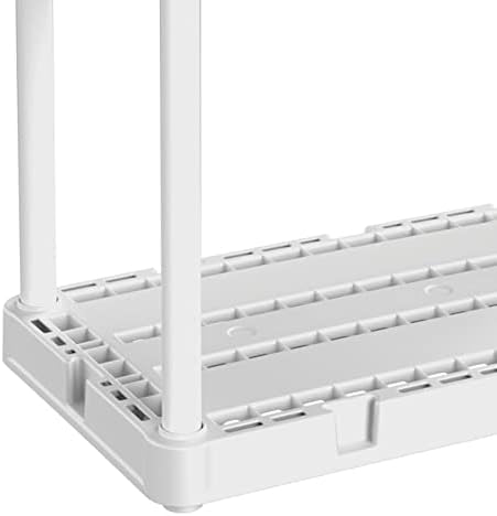 Gracious Living Knect-A-Shelf 3 Shelf Solid Light Duty Rack, White, 2 Pack