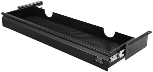 VEVOR Under Desk Drawer Slide Out, 33inch Under Desk Mounted Pull-out Drawer ...