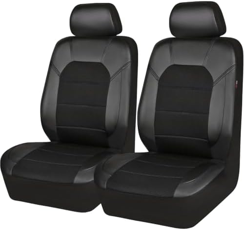 CAR PASS Universal Leather Two Front Seat Covers,Sport seat Covers fits Most ...