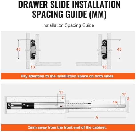 VEVOR Soft Close Drawer Slides 10 Pairs 14 Inch, Heavy Duty Full Extension Si...