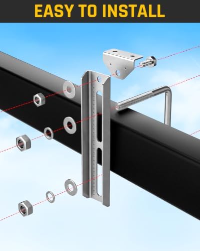 Wyckoff 8" Boat Trailer Bunk Bracket 4-Pack,Heavy Duty Galvanized Swivel