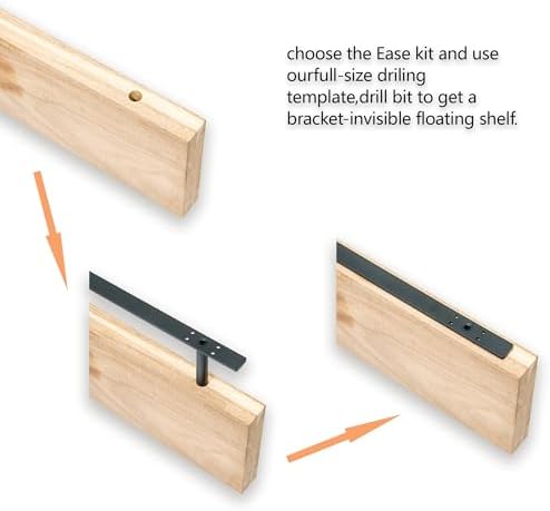 53'' Heavy-Duty Hidden Floating Shelf Bracket – 210 LBS Max Load (Mou...