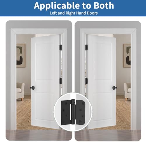 4 Inch Self Closing Door Hinges, Spring Hinges Self Closing Matte Black