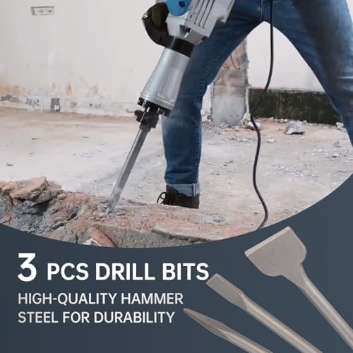 SDS MAX Shanks 16"Chisel Set,3 Pcs Masonry Concrete Drill Bit