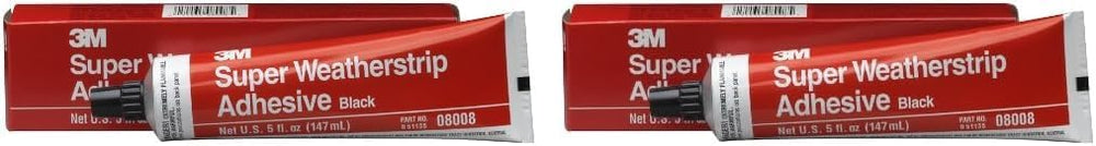 3M 08008 Super Weatherstrip Adhesive, 08008, Black, 5 oz Tube (Pack of 2)