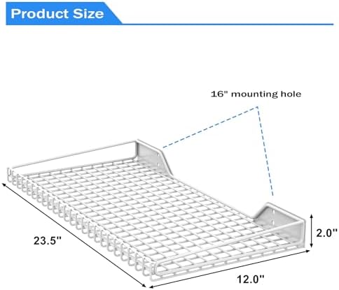 TORACK 2-Pack Wall Mounted Storage Shelves, 23.5" x 12" Wall Shelf