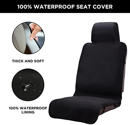 Neoprene Waterproof Car Seat Cover, Black 2pcs, Non-Slip