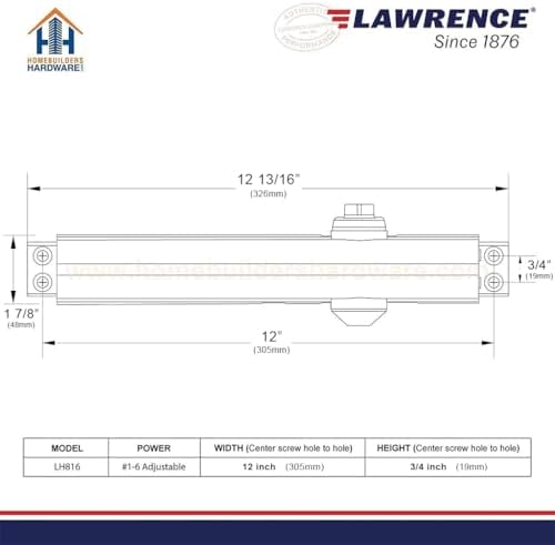Lawrence Heavy Duty Door Closer Commercial Grade 1