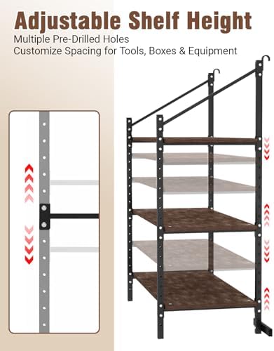 Shipping Container Shelving Brackets, D-Ring Mount, 3-Tier, 4-Pack