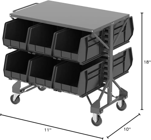 Akro-Mils 30260 AkroBins Plastic Storage Bins, 18"x11"x10", Bl...