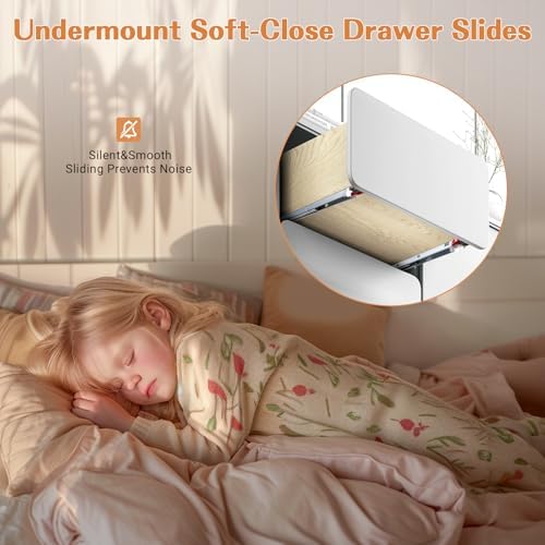 Probrico 10 Pairs 21 Inch Undermount Drawer Slides, Full Extension Concealed ...