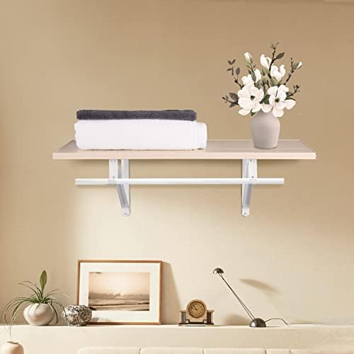 Closet Rod Brackets 11x9.5in, 10 Pack Closet Shelf Brackets, White