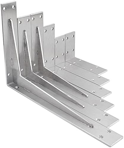 YUMORE Countertop Support Bracket, Heavy Duty 5mm L Bracket, 14x8×2 in