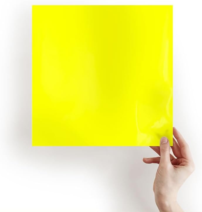 ORACAL 6510 Series Fluorescent Cast Film in Yellow 029-12" x 10ft - Gloss